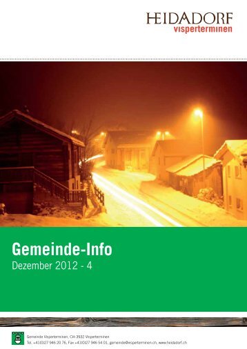 Gemeinde-Info - Gemeinde Visperterminen