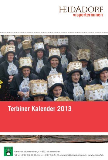 Terbiner Kalender 2013 - Gemeinde Visperterminen