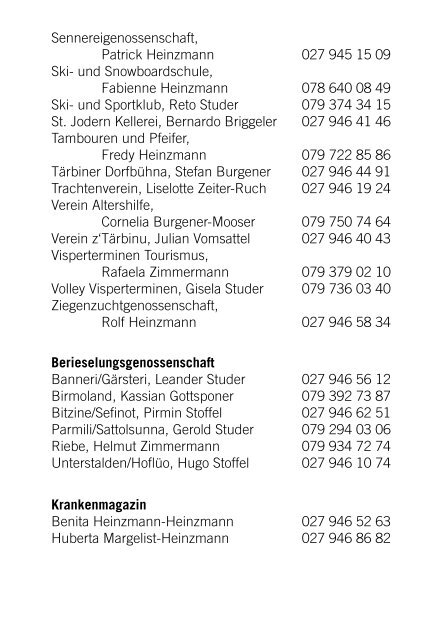 Terbiner Kalender 2013 - Gemeinde Visperterminen