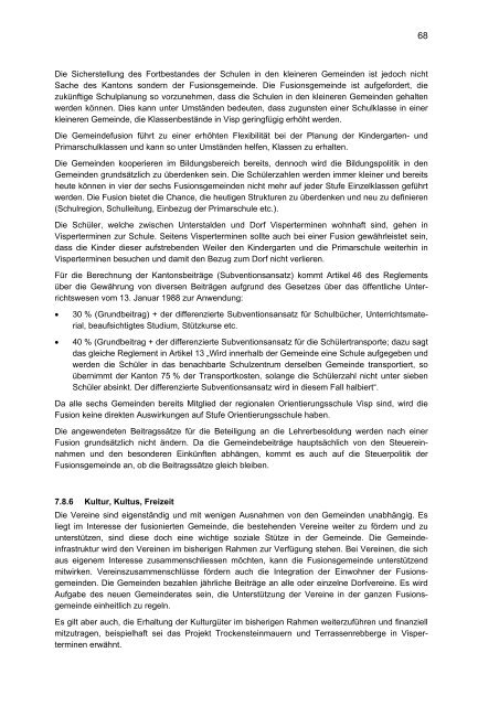 GrundlagenberichtFusionVisp 1 - Gemeinde Visperterminen