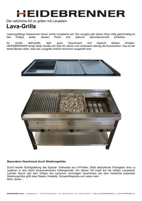 Lava-Grills - HEIDEBRENNER GmbH