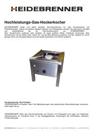 Hochleistungs-Gas-Hockerkocher - HEIDEBRENNER GmbH