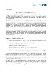 Press release 4SC publishes results for the 2008 financial year ...