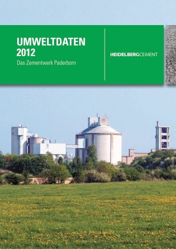 Umweltdaten 2012 - Das Zementwerk Paderborn - HeidelbergCement
