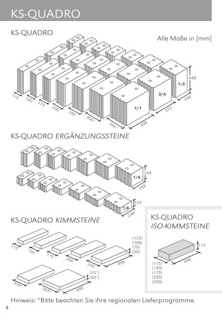 Verarbeitung KS-QuaDrO - Heidelberger Kalksandstein GmbH