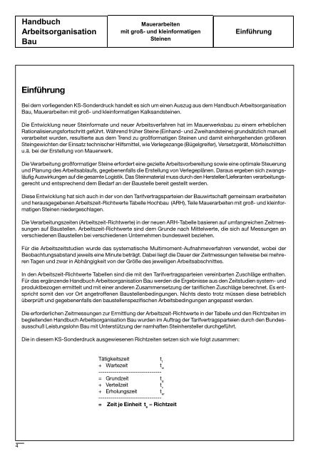 EinfÃ¼hrung - Bundesverband Kalksandsteinindustrie eV