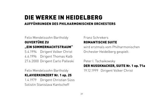 3. philharmonisches konzert - Philharmonisches Orchester Heidelberg