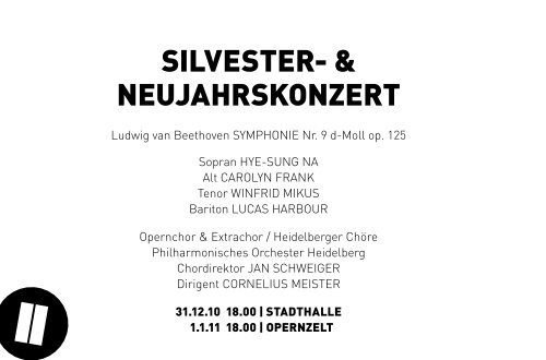 3. philharmonisches konzert - Philharmonisches Orchester Heidelberg
