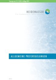 Allgemeine preisregelungen - Heidewasser GmbH
