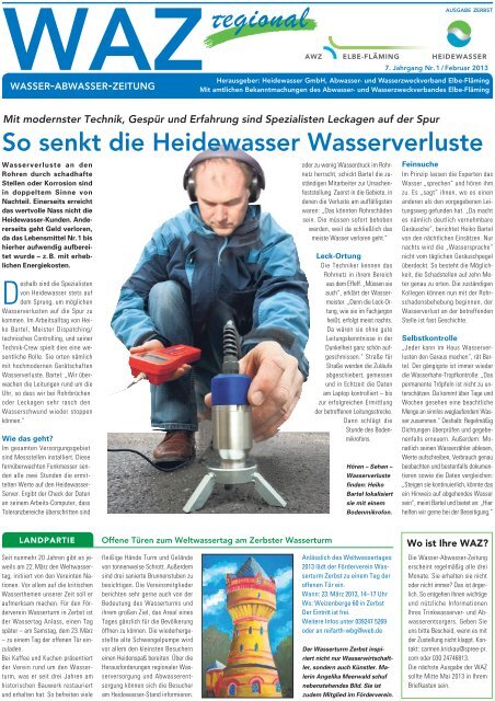 Ausgabe Zerbst - Abwasserzweckverband Elbe-FlÃ¤ming