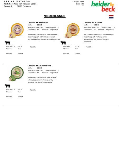 frankreich - heiderbeck KÃ¤se vom Feinsten GmbH