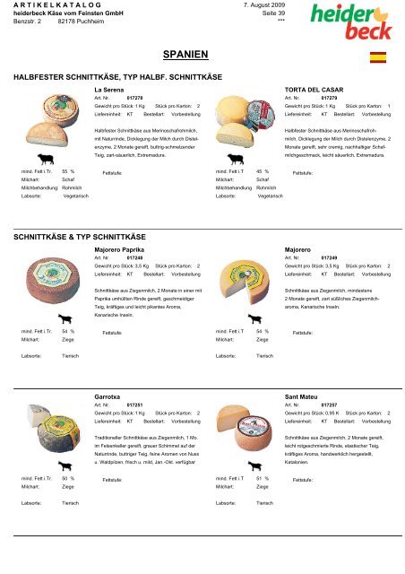 frankreich - heiderbeck KÃ¤se vom Feinsten GmbH