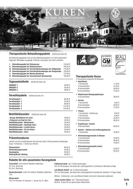 Preisliste als PDF 203 kB - Eisenmoorbad Bad Schmiedeberg