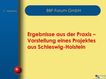 Ergebnisse aus der Praxis â Vorstellung eines ... - Heilberufe