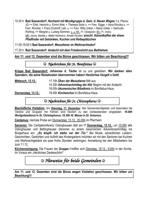 Der Pfarrbrief vom 08.12.2012 bis 16.12.2012 - Katholischen Pfarrei ...