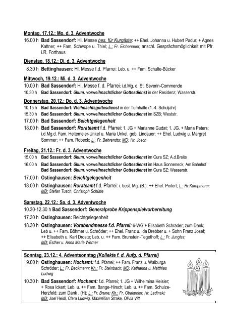 Der Pfarrbrief vom 15.12.2012 bis 23.12.2012 - Katholischen Pfarrei ...