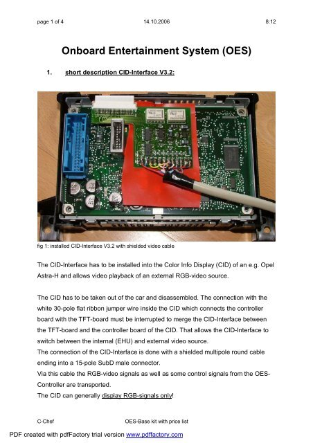 OES-Base kit with price list eng V3.2