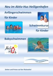 Neu im Aktiv-Hus Heiligenhafen AnfÃ¤ngerschwimmen fÃ¼r Kinder ...