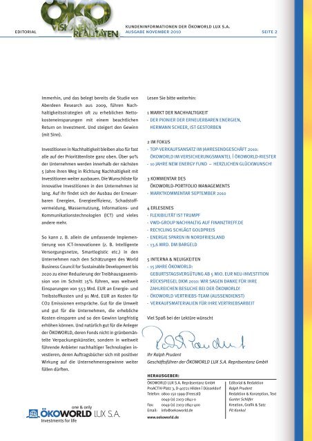 editorial - Dr. Heilmaier & Partner GmbH