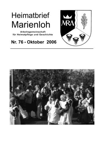 Brief 76 - Oktober 2006 - Heimatbriefe Marienloh