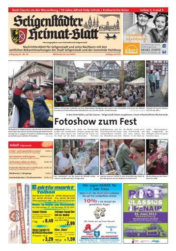 Fotoshow zum Fest - Heimatbund Seligenstadt