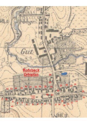 Rohrbeck Einwohnerliste vor/bis 1945 - Heimatkreis Arnswalde