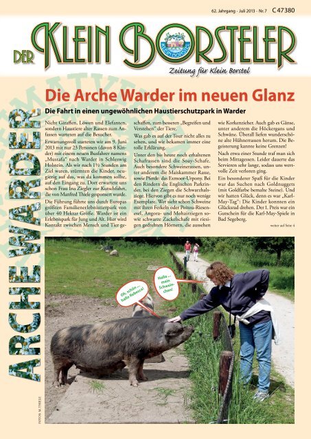 Die Arche Warder im neuen Glanz - Heimatverein Klein Borstel