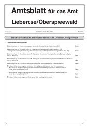 Nummer 5 vom 15. Mai 2010 - im Amt Lieberose/Oberspreewald