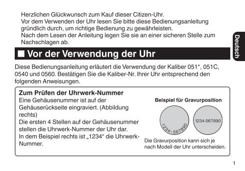 Vor Der Verwendung Der Uhr Citizen Watch Global Network