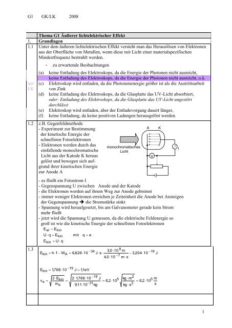 Lösung G1 Abitur 2008 - Heinrich-Heine-Gymnasium Bitterfeld-Wolfen