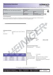 Datenblatt anzeigen - Heiniger Kabel AG
