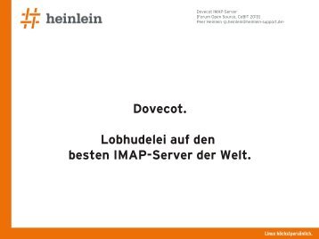 Dovecot. Lobhudelei auf den besten IMAP-Server der Welt. - Heinlein