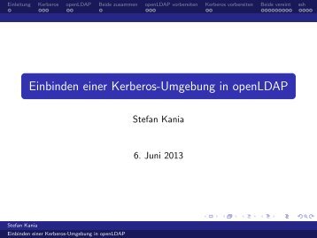 Einbinden einer Kerberos-Umgebung in openLDAP - Heinlein