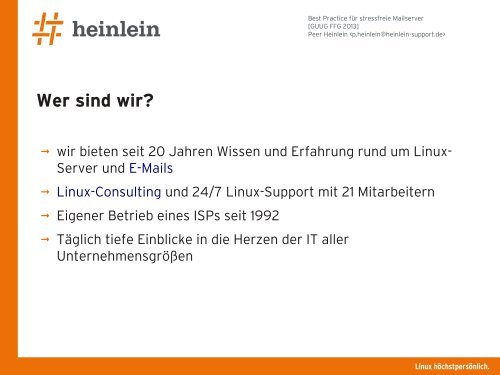 Mailserver: Best Practice fÃ¼r stressfreie Mailserver - GUUG