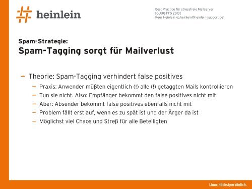 Mailserver: Best Practice fÃ¼r stressfreie Mailserver - GUUG