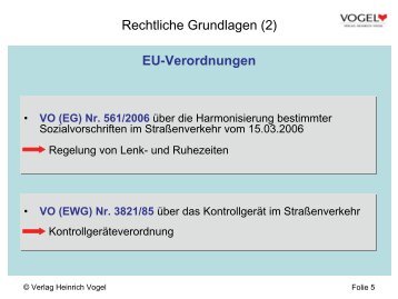 VO (EG) Nr. 561/2006 - Verlag Heinrich Vogel