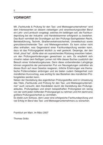 Fachkunde Taxi Umbruch - Verlag Heinrich Vogel