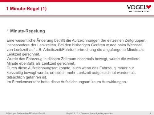1 Minute-Regel (1) - Verlag Heinrich Vogel