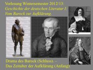 Vom Barock zur Aufklärung VII - Heinrich Detering