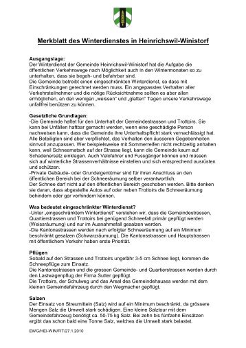 Merkblatt Winterdienst.pdf - Heinrichswil-Winistorf