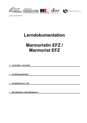 Lerndokumentation Marmoristin EFZ / Marmorist EFZ