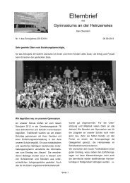 Elternbrief 1 vom 06.09.2013 - Gymnasium an der Heinzenwies