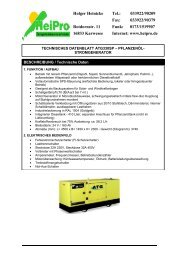 Datenblatt PflanzenÃ¶l Generator 110kva - HeiPro