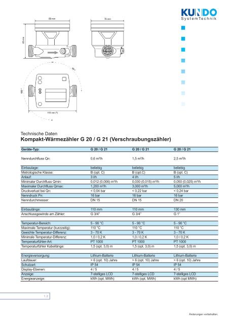 Elektronische Kompaktwärmezähler - Heizkosten-online.de