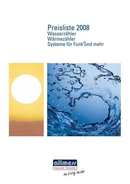 Allmess Preisliste 2008 - Heizkosten-online.de