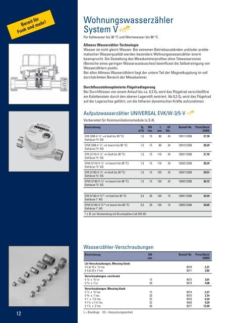 Allmess Preisliste 2008 - Heizkosten-online.de