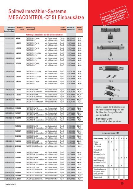 Allmess Preisliste 2008 - Heizkosten-online.de