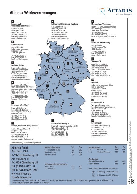 Allmess Preisliste 2008 - Heizkosten-online.de