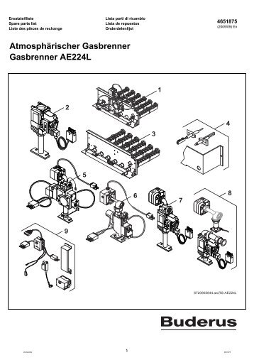 AtmosphÃ¤rischer Gasbrenner Gasbrenner AE224L - Ersatzteile ...