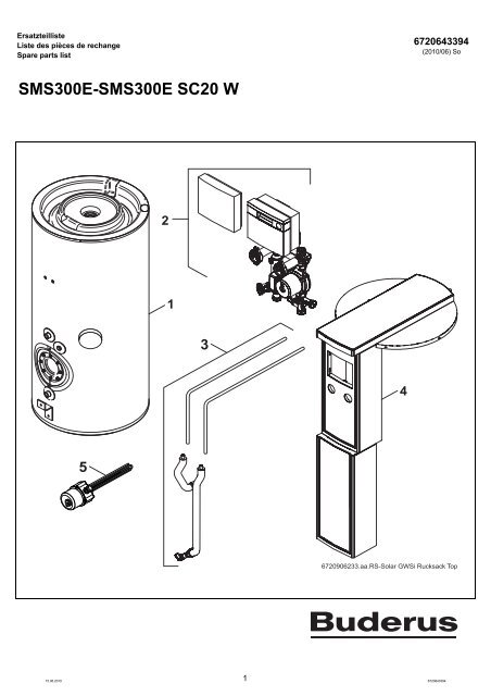 Buderus-Ersatzteil-Katalog SMS 300E